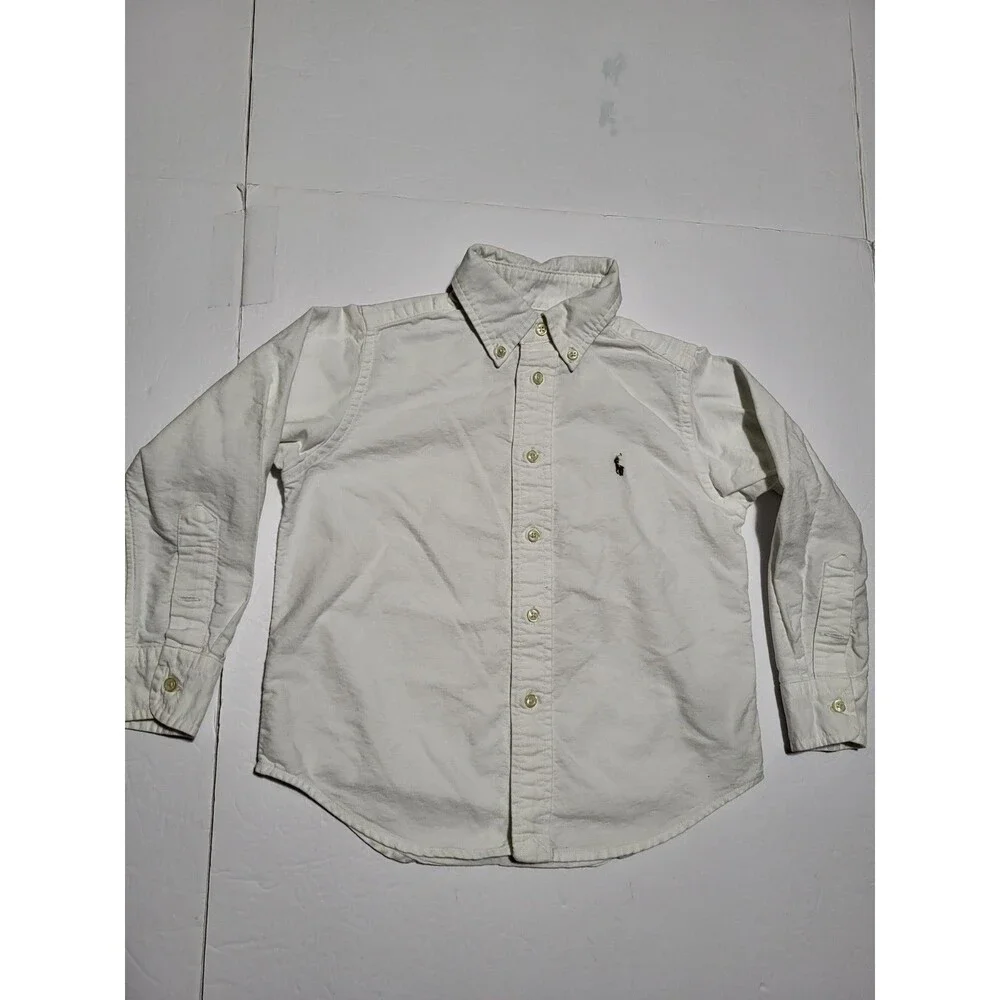 (#L3) Polo Ralph Lauren Boys Oxford Button Down White  Size Toddler 4T